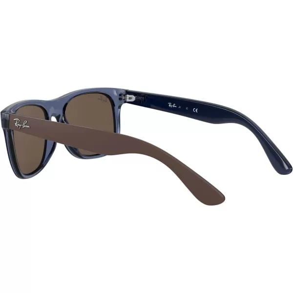 RayBan Junior RJ9069S Justin Square Sunglasses Transparent BlueDark Brown 48 mmRayBan Junior RJ9069S Justin Square Sunglasses Transparent BlueDark Brown 48 mm