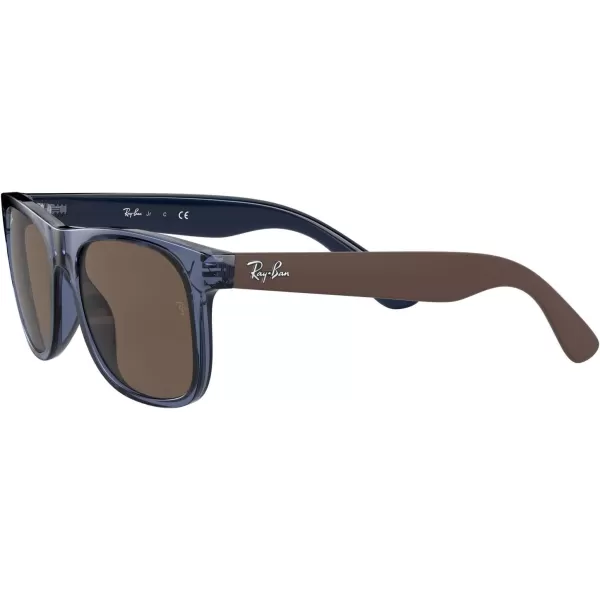 RayBan Junior RJ9069S Justin Square Sunglasses Transparent BlueDark Brown 48 mmRayBan Junior RJ9069S Justin Square Sunglasses Transparent BlueDark Brown 48 mm
