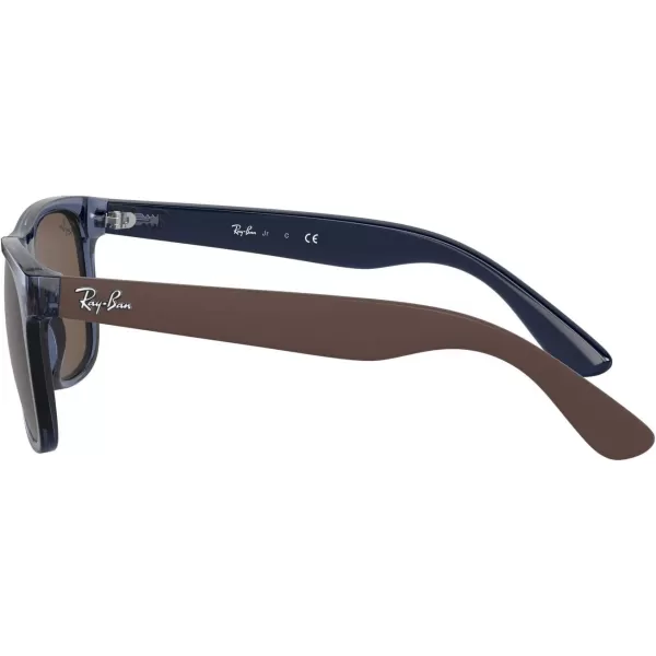 RayBan Junior RJ9069S Justin Square Sunglasses Transparent BlueDark Brown 48 mmRayBan Junior RJ9069S Justin Square Sunglasses Transparent BlueDark Brown 48 mm