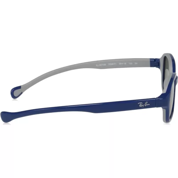 RayBan Junior RJ9074S Rectangular Sunglasses Blue On Rubber GreyDark Green 39 mmRayBan Junior RJ9074S Rectangular Sunglasses Blue On Rubber GreyDark Green 39 mm