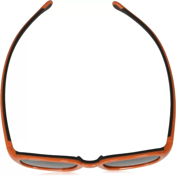 RayBan Junior RJ9074S Rectangular Sunglasses Orange On Rubber BlackDark Grey 39 mmRayBan Junior RJ9074S Rectangular Sunglasses Orange On Rubber BlackDark Grey 39 mm