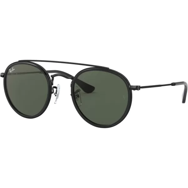 RayBan Junior RJ9647S Metal Round Sunglasses BlackDark Green 46 mmRayBan Junior RJ9647S Metal Round Sunglasses BlackDark Green 46 mm