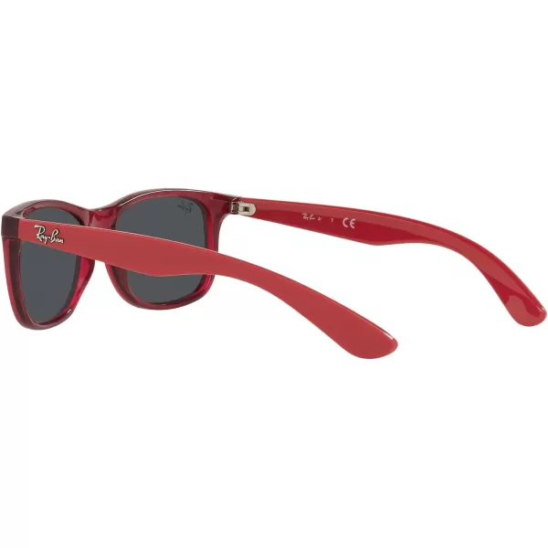 RayBan Junior Rj9062S Rectangular Sunglasses Transparent RedDark Grey 48 mmRayBan Junior Rj9062S Rectangular Sunglasses Transparent RedDark Grey 48 mm