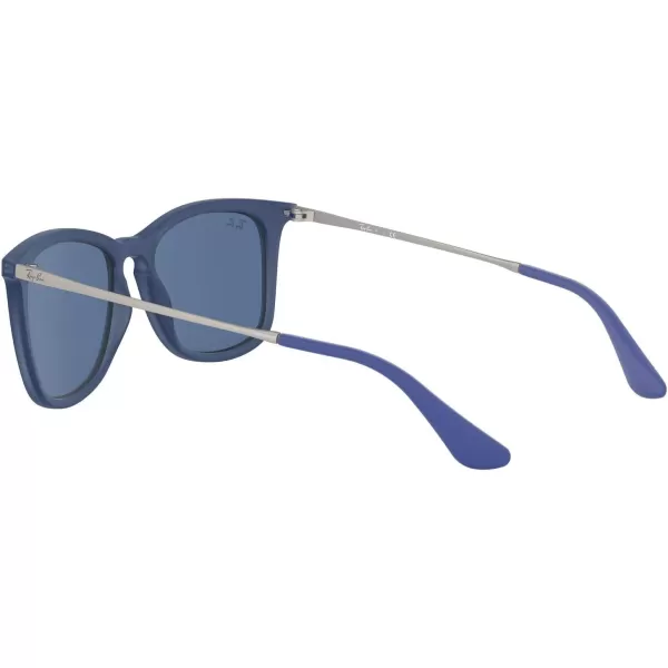 RayBan Junior Rj9063s Square Sunglasses Rubber Transparent BlueDark Blue 48 mmRayBan Junior Rj9063s Square Sunglasses Rubber Transparent BlueDark Blue 48 mm