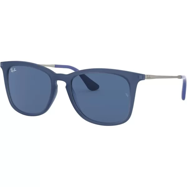 RayBan Junior Rj9063s Square Sunglasses Rubber Transparent BlueDark Blue 48 mmRayBan Junior Rj9063s Square Sunglasses Rubber Transparent BlueDark Blue 48 mm