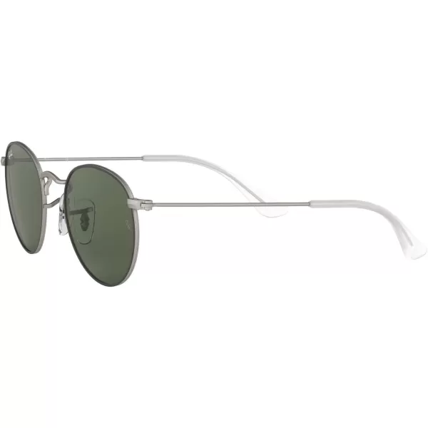 RayBan Junior Rj9547s Metal Round Sunglasses Rubber Black on SilverDark Green 44 mmRayBan Junior Rj9547s Metal Round Sunglasses Rubber Black on SilverDark Green 44 mm