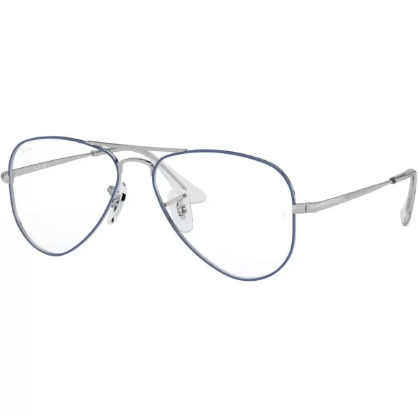 RayBan Junior Ry1089 Aviator Prescription Eyeglass Frames Light Blue on SilverDemo Lens 50 mmRayBan Junior Ry1089 Aviator Prescription Eyeglass Frames Light Blue on SilverDemo Lens 50 mm