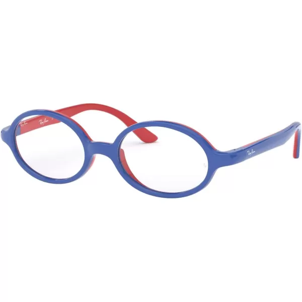 RayBan Junior Ry1545 Oval Prescription Eyeglass Frames Blue on Rubber RedDemo Lens 42 mmRayBan Junior Ry1545 Oval Prescription Eyeglass Frames Blue on Rubber RedDemo Lens 42 mm