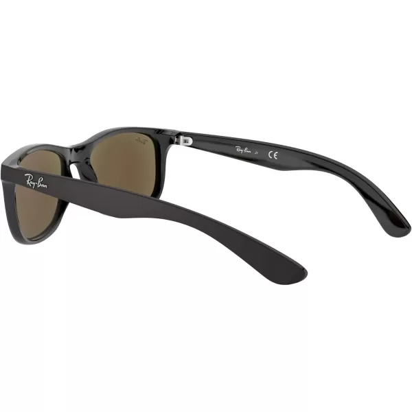 RayBan Kids Rj9062s Rectangular SunglassesMatte Black on BlackBlue Flash