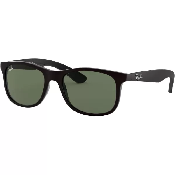 RayBan Kids Rj9062s Rectangular SunglassesMatte BlackDark Green