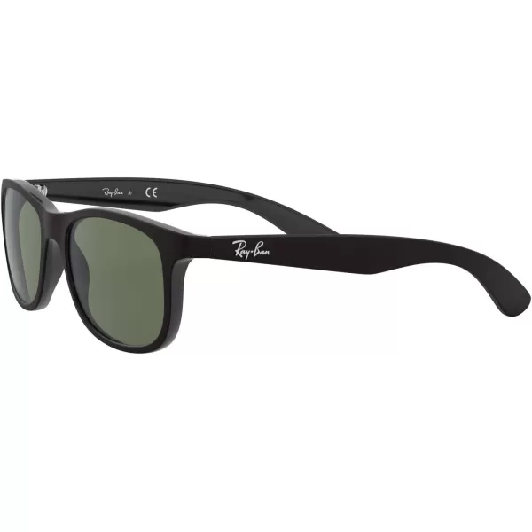 RayBan Kids Rj9062s Rectangular SunglassesMatte BlackDark Green