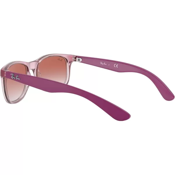 RayBan Kids Rj9062s Rectangular SunglassesTransparent PinkClear Gradient Red Mirrored Red