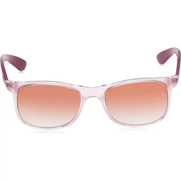 RayBan Kids Rj9062s Rectangular SunglassesTransparent PinkClear Gradient Red Mirrored Red