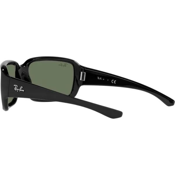 RayBan Kids Rj9072s Rectangular SunglassesBlackDark Green