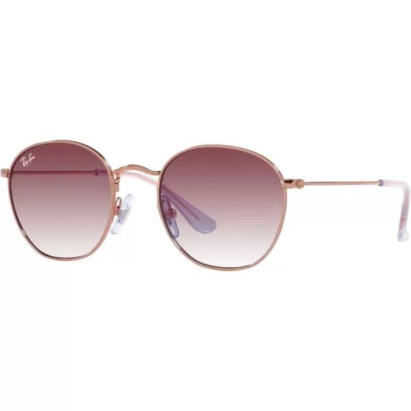 RayBan Kids Rj9572s Rob Round SunglassesRose Gold Clear Gradient Dark Violet