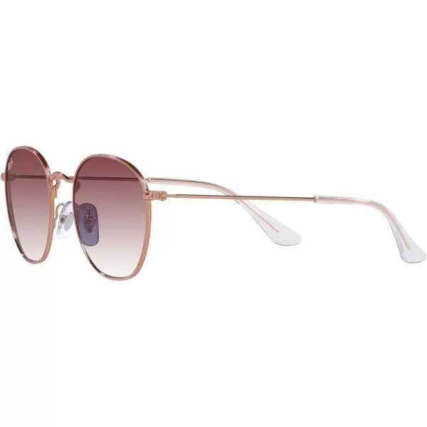 RayBan Kids Rj9572s Rob Round SunglassesRose Gold Clear Gradient Dark Violet