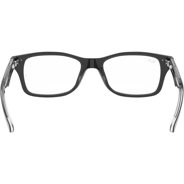 RayBan Kids Ry1531 Square Prescription Eyeglass FramesBlack on TransparentDemo Lens