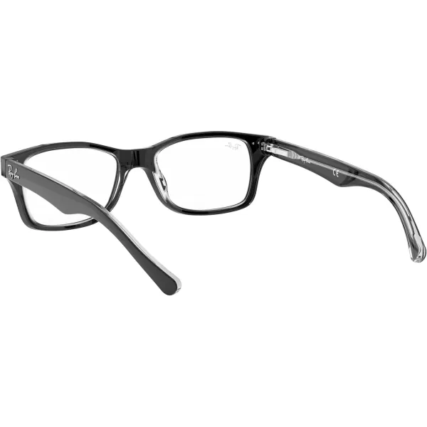 RayBan Kids Ry1531 Square Prescription Eyeglass FramesBlack on TransparentDemo Lens