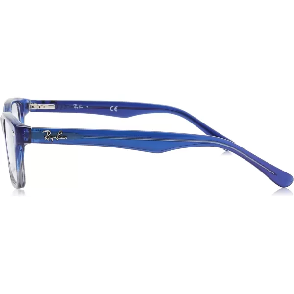 RayBan Kids Ry1531 Square Prescription Eyeglass FramesBlue Gradient Iridescent GreyDemo Lens