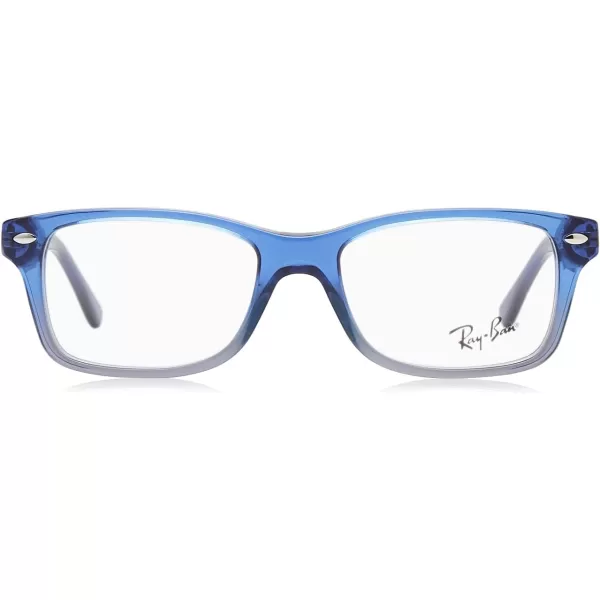 RayBan Kids Ry1531 Square Prescription Eyeglass FramesBlue Gradient Iridescent GreyDemo Lens