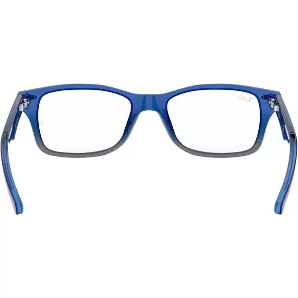 RayBan Kids Ry1531 Square Prescription Eyeglass FramesBlue Gradient Iridescent GreyDemo Lens