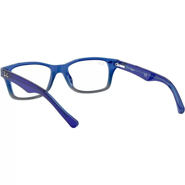 RayBan Kids Ry1531 Square Prescription Eyeglass FramesBlue Gradient Iridescent GreyDemo Lens