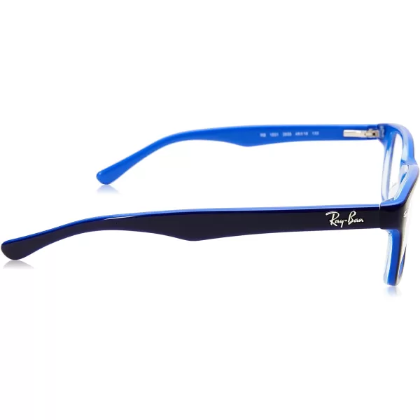 RayBan Kids Ry1531 Square Prescription Eyeglass FramesBlue on Transparent Light BlueDemo Lens