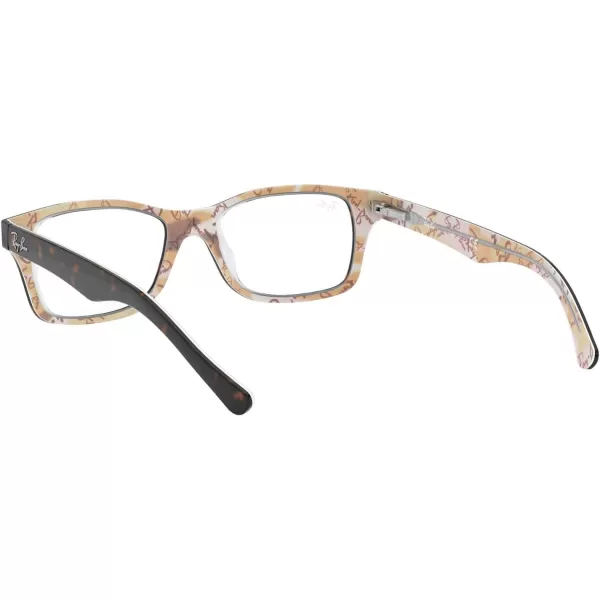 RayBan Kids Ry1531 Square Prescription Eyeglass FramesHavana on Texture Pink BrownDemo Lens