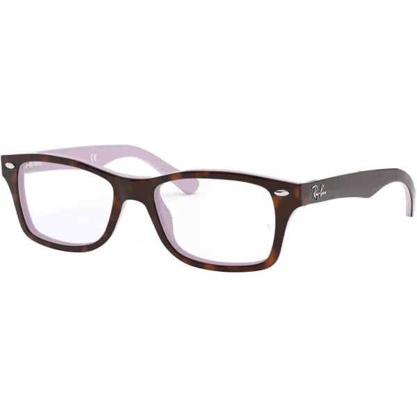 RayBan Kids Ry1531 Square Prescription Eyeglass FramesHavana on VioletDemo Lens