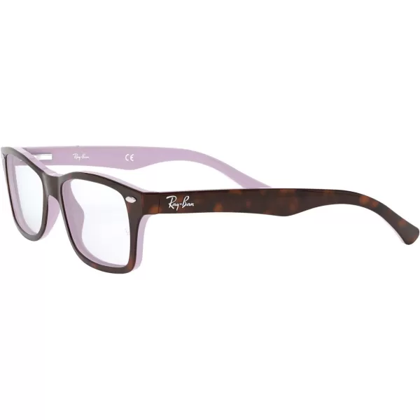 RayBan Kids Ry1531 Square Prescription Eyeglass FramesHavana on VioletDemo Lens