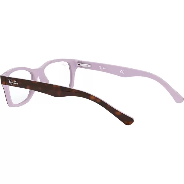 RayBan Kids Ry1531 Square Prescription Eyeglass FramesHavana on VioletDemo Lens