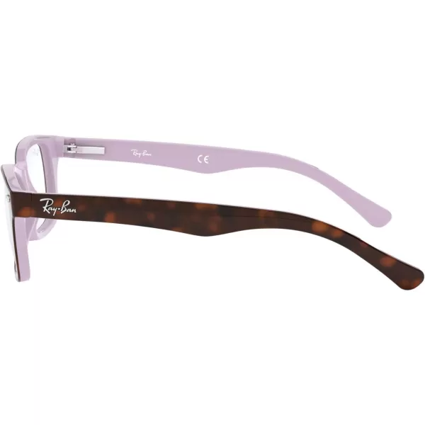 RayBan Kids Ry1531 Square Prescription Eyeglass FramesHavana on VioletDemo Lens