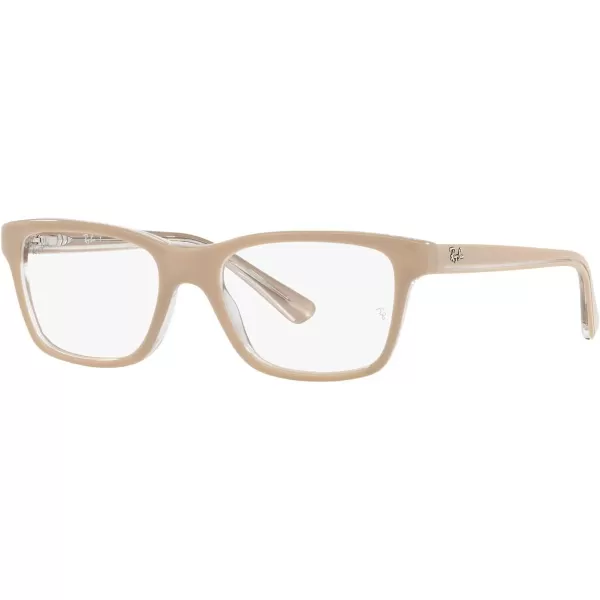 RayBan Kids Ry1536 Square Prescription Eyeglass FramesBeige on TransparentDemo Lens