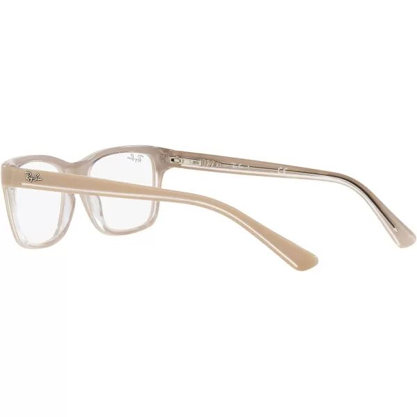 RayBan Kids Ry1536 Square Prescription Eyeglass FramesBeige on TransparentDemo Lens