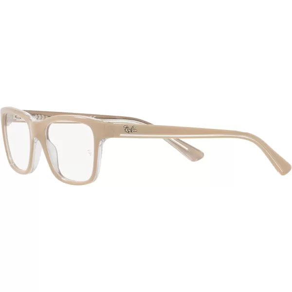 RayBan Kids Ry1536 Square Prescription Eyeglass FramesBeige on TransparentDemo Lens