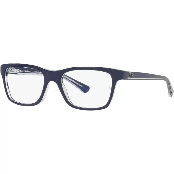 RayBan Kids Ry1536 Square Prescription Eyeglass FramesBlue on TransparentDemo Lens