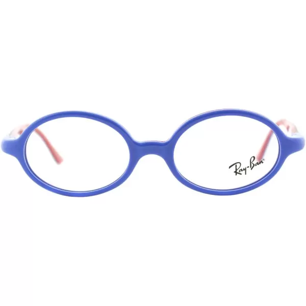 RayBan Kids Ry1545 Oval Prescription Eyeglass FramesBlue on Rubber RedDemo Lens