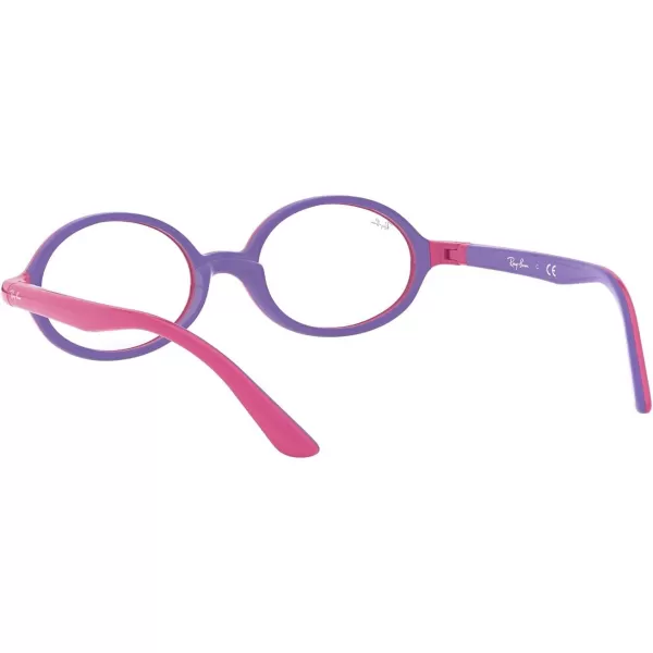 RayBan Kids Ry1545 Oval Prescription Eyeglass FramesFuchsia on Rubber VioletDemo Lens