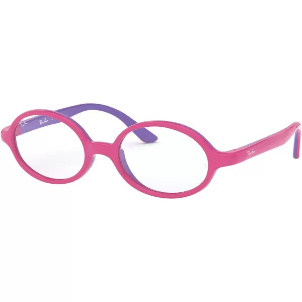 RayBan Kids Ry1545 Oval Prescription Eyeglass FramesFuchsia on Rubber VioletDemo Lens