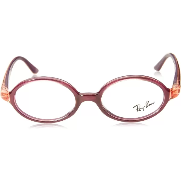 RayBan Kids Ry1545 Oval Prescription Eyeglass FramesRed on Rubber VioletDemo Lens