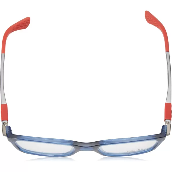 RayBan Kids Ry1549 Square Prescription Eyeglass FramesTransparent Blue Satin GunmetalDemo Lens