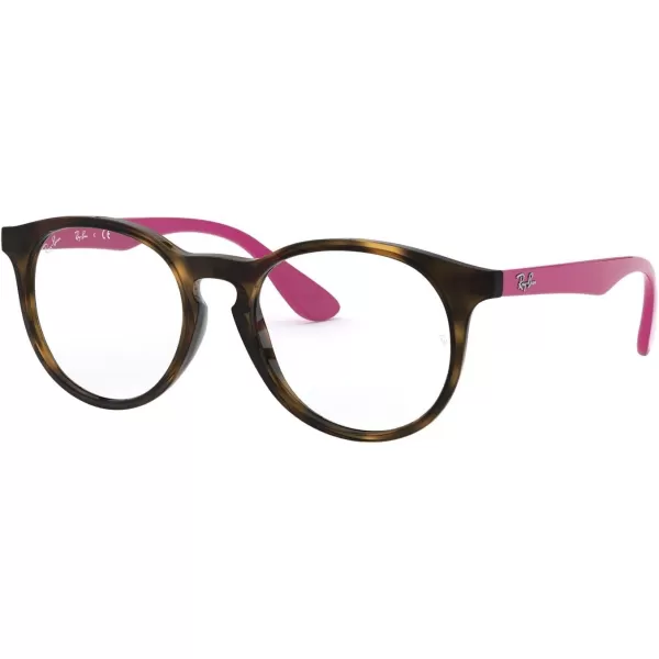 RayBan Kids Ry1554 Round Prescription Eyeglass FramesHavanaPinkDemo Lens