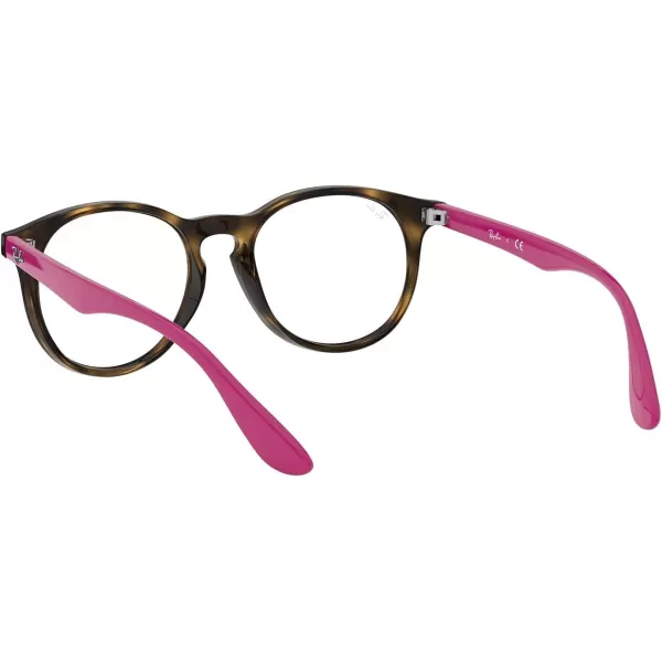 RayBan Kids Ry1554 Round Prescription Eyeglass FramesHavanaPinkDemo Lens