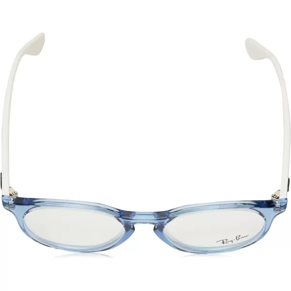 RayBan Kids Ry1554 Round Prescription Eyeglass FramesTransparent BlueDemo Lens
