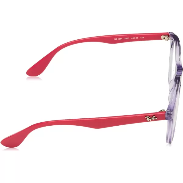 RayBan Kids Ry1554 Round Prescription Eyeglass FramesTransparent VioletDemo Lens