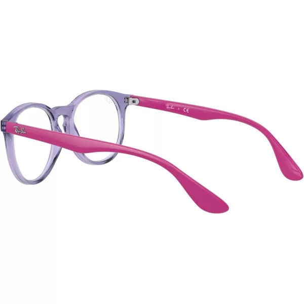 RayBan Kids Ry1554 Round Prescription Eyeglass FramesTransparent VioletDemo Lens