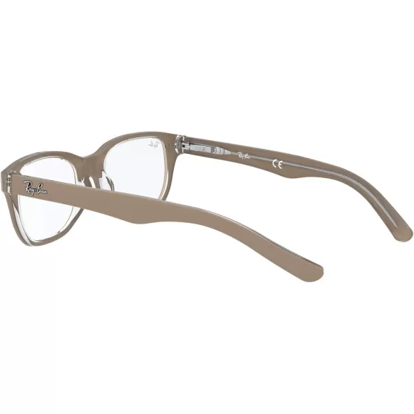 RayBan Kids Ry1555 Square Prescription Eyeglass FramesBeige on TransparentDemo Lens