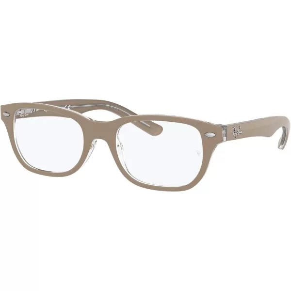 RayBan Kids Ry1555 Square Prescription Eyeglass FramesBeige on TransparentDemo Lens