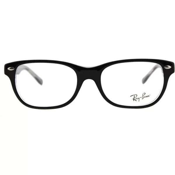 RayBan Kids Ry1555 Square Prescription Eyeglass FramesBlack on TransparentDemo Lens