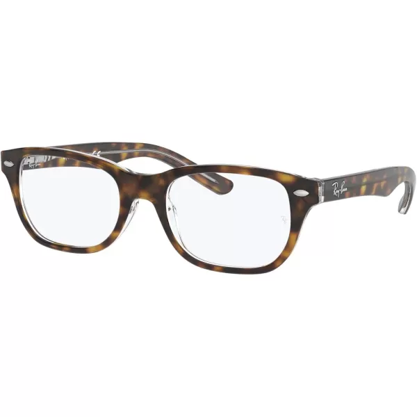 RayBan Kids Ry1555 Square Prescription Eyeglass FramesHavana on TransparentDemo Lens